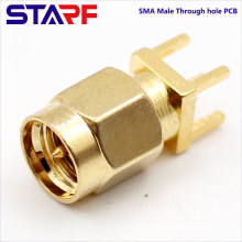 STA SMA-Stecker mit Durchgangsloch für Leiterplattenmontage